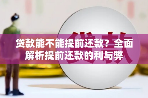 资中贷款能不能提前还款？全面解析提前还款的利与弊