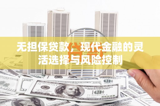 资中无担保贷款，现代金融的灵活选择与风险控制