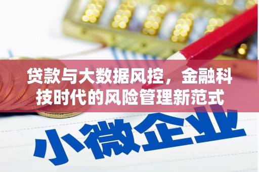 资中贷款与大数据风控，金融科技时代的风险管理新范式