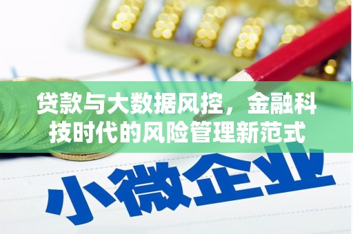 资中贷款与大数据风控，金融科技时代的风险管理新范式