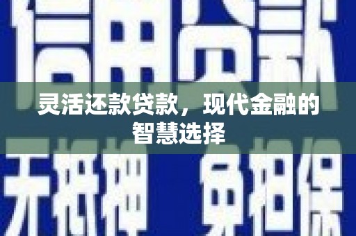 资中灵活还款贷款，现代金融的智慧选择