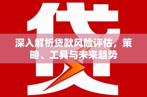 资中深入解析贷款风险评估，策略、工具与未来趋势