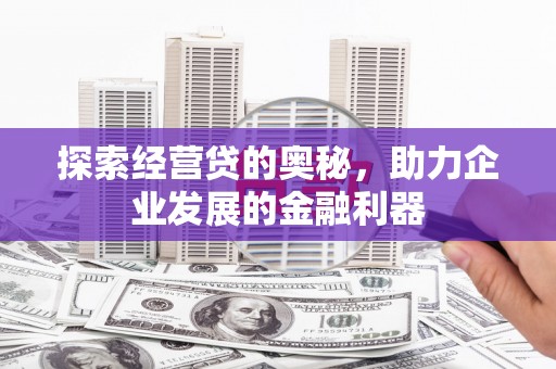 资中探索经营贷的奥秘，助力企业发展的金融利器