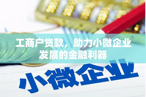 资中工商户贷款，助力小微企业发展的金融利器