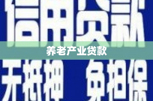 资中养老产业贷款