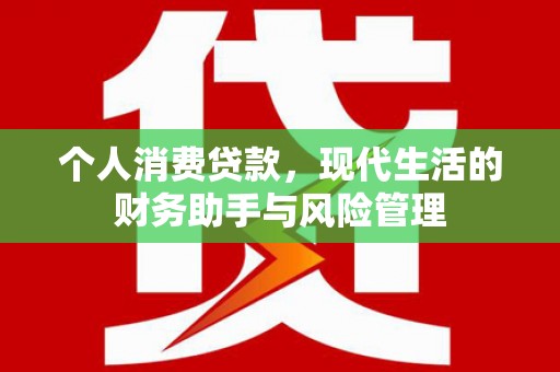 资中个人消费贷款，现代生活的财务助手与风险管理